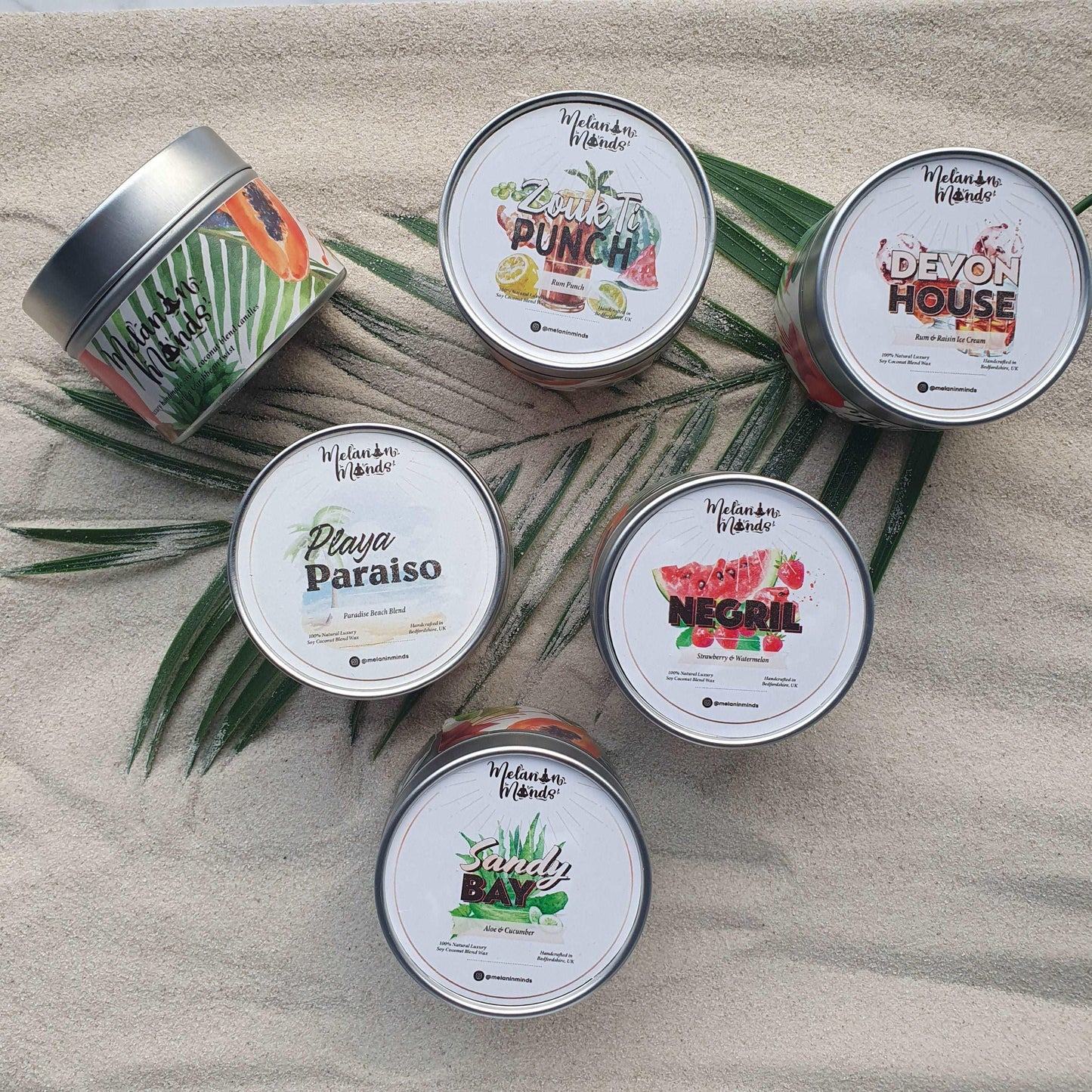 Mix & Match Mini Silver Tin Candles - Melanin Minds