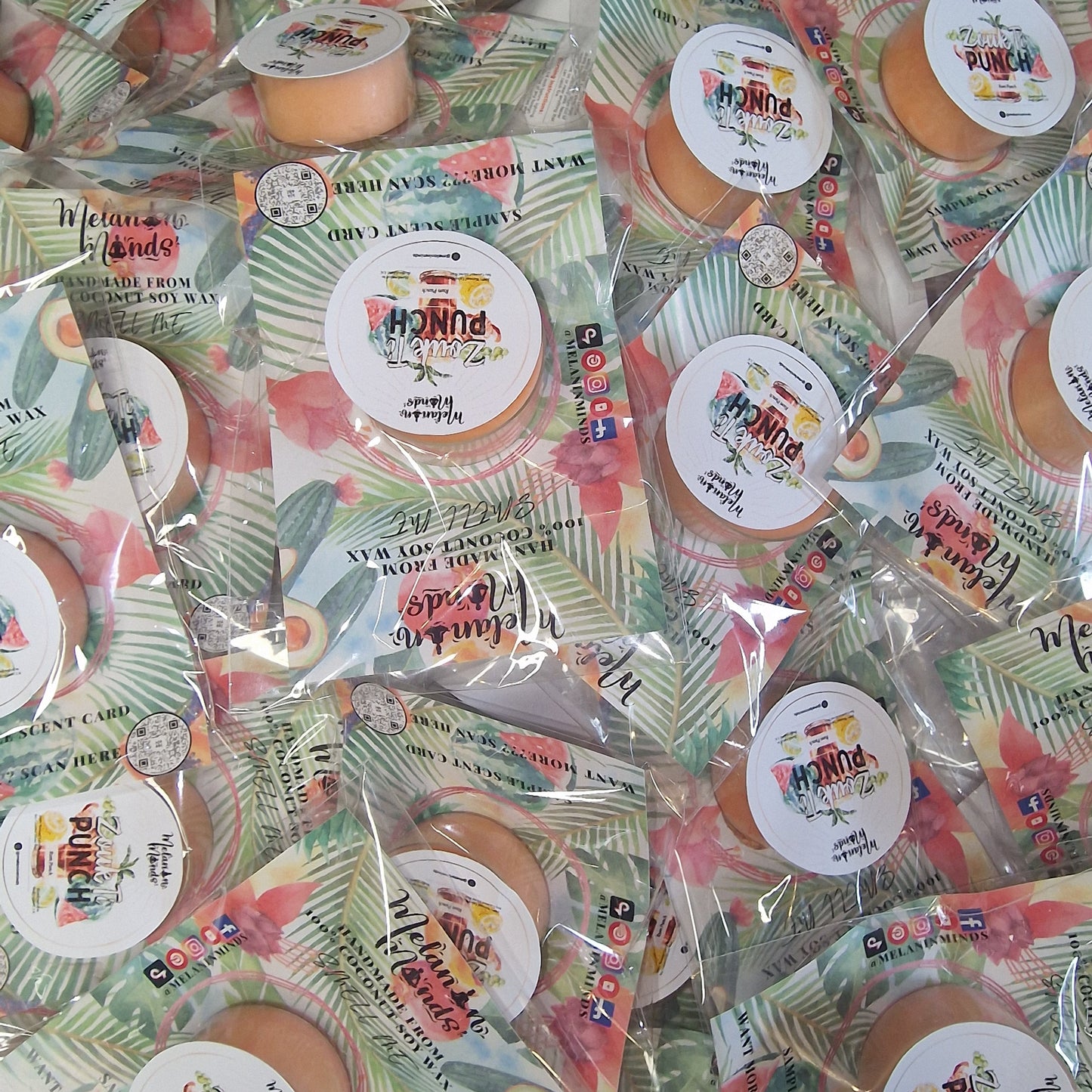 Personalised Scented Tealight Candle in Clear Cello Envelopes