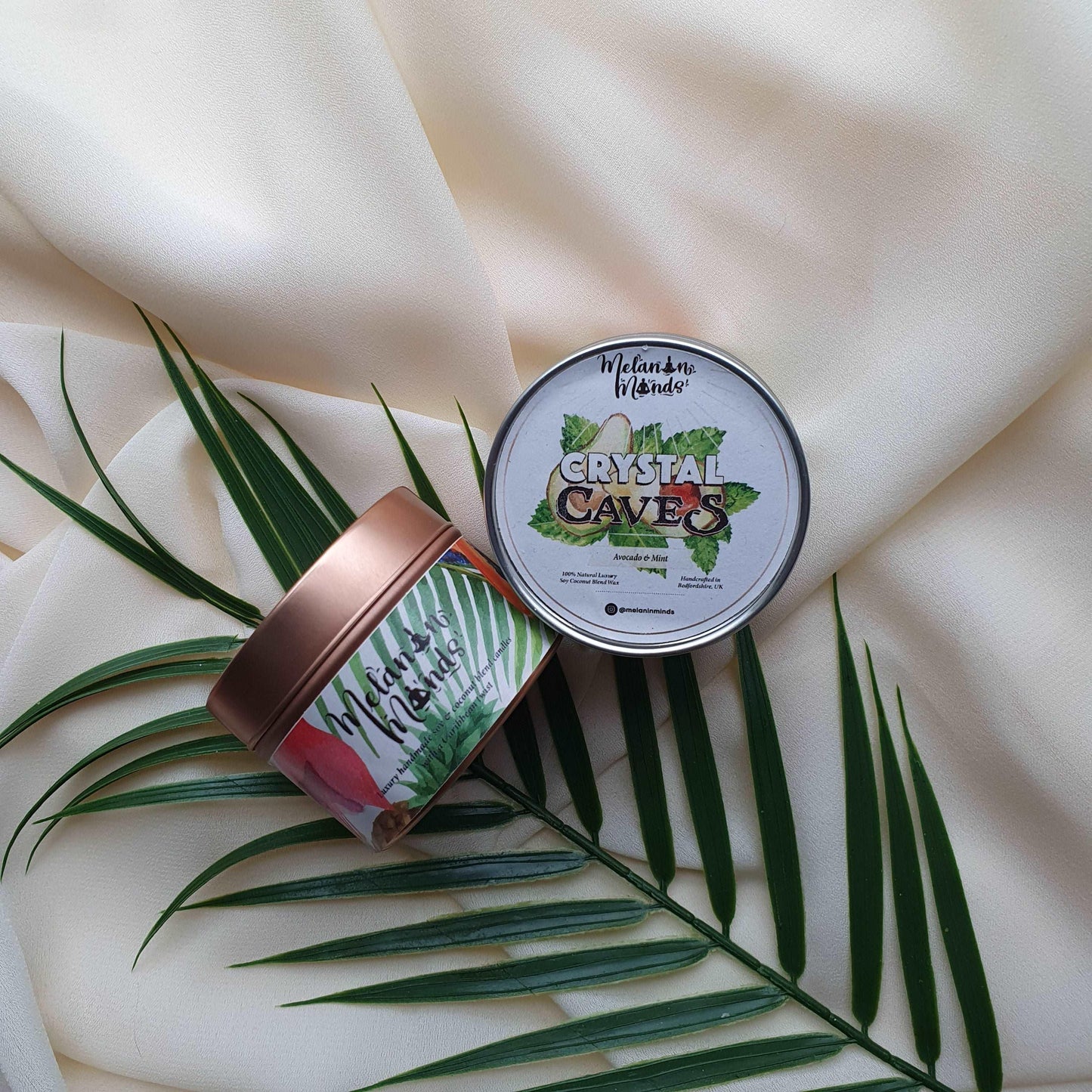 Crystal Caves | Avocado & Mint Mini Candle 100ml