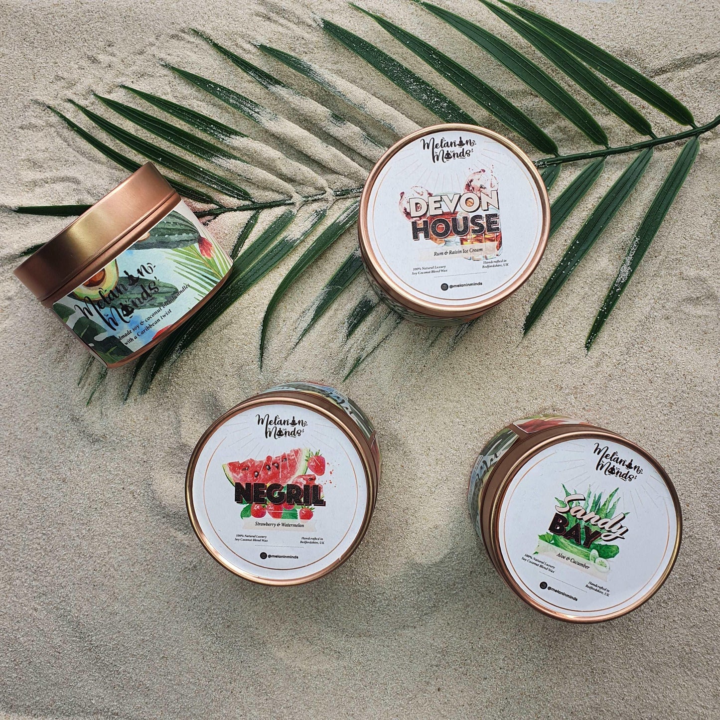 Any 3 Mini Rose Gold Tin Candles - Melanin Minds
