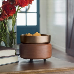 20W Ceramic Pewter Walnut Wax & Candle Melter