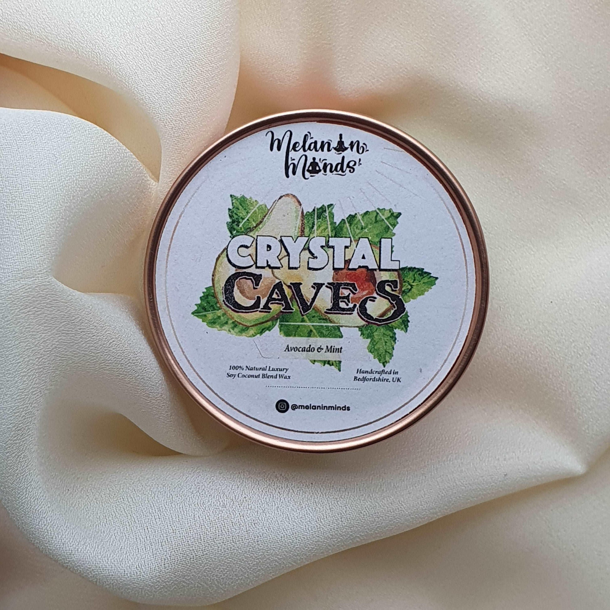 Crystal Caves | Avocado & Mint Mini Candle 100ml